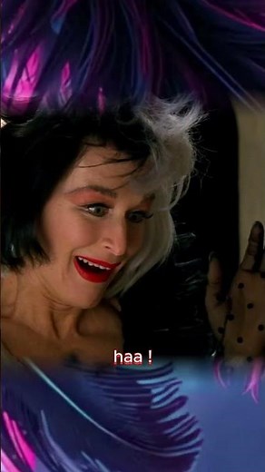101 Dalmatians. Cruella's emotions settle after seeing the Siberian Tiger #glennclose