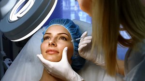 Doctor inserting facial injection on female patient face | Free Stock Video Footage