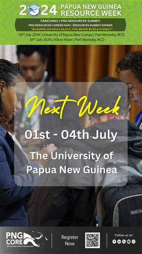2.9K views · 21 reactions | PNG RESOURCES WEEK 2024 BEGINS NEXT WEEK (JULY 1 to 4) Join the conversation  Register now: https://pngcmp.eventsair.com/24pngresourcesweek/delegate-registration/Site/Register #CANCONEX #PNGResourceWeek #PapuaNewGuinea | Post Courier | Facebook