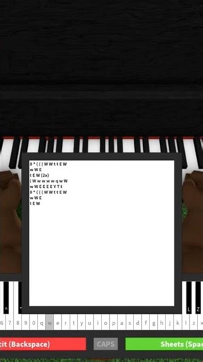 Roblox Erika Piano Tutorial (easy)