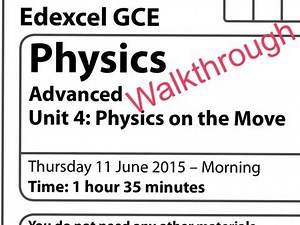 EDEXCEL A2 PHYSICS Unit 4 June 2015 Part 1 (MC)