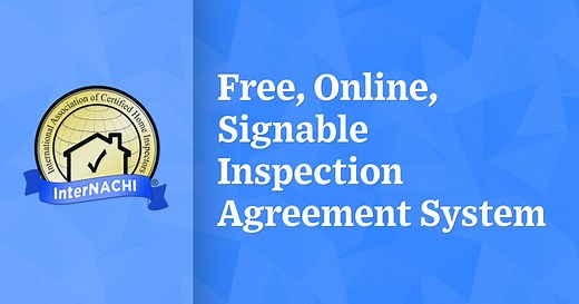 Free, Online, Signable Inspection Agreement System