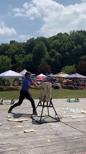 Found an #old #video from the 2020 PA #Lumberjack #Championship. It was a #shit chop but still #cool to see how much #progress I have made. #fyp