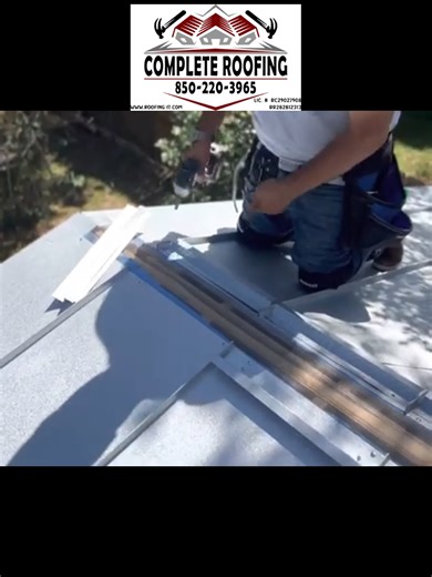 Vented Metal Ridge Cap from Complete Roofing 850-220-3965 #roofing #roofingcontractor #roofingexperts #pensacola #fyp