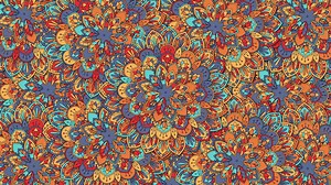 Download Alpona Mandala Floral Background. Ornate mandala loop background. Round transforming ornament for free