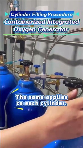Containerized Integrated Oxygen Generator Cylinder Filling Procedure#OxygenFilling #oxygengenerator