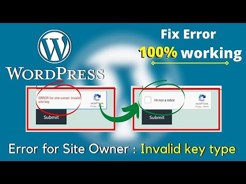 Fixed: Error for Site Owner : Invalid Key Type