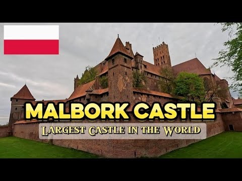 [4K] Malbork, Poland 🇵🇱 Largest Castle in the World by land area and a UNESCO World Heritage site.