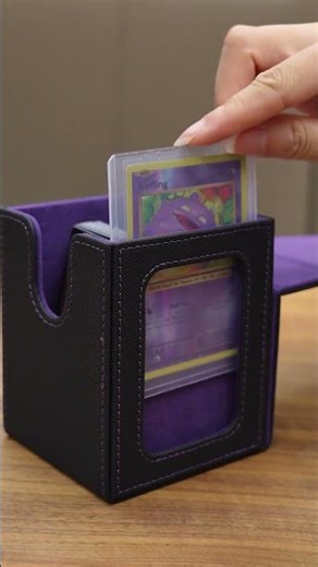 Purple TCG Card Deck Box with Rigid card holder for 100 pcs cards