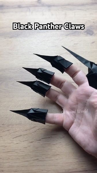 EASY ORIGAMI CLAWS TUTORIAL | HOW TO MAKE PAPER CLAWS | DIY BLACK PANTHER CLAWS FROM PAPER EASY ART