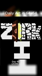 Daily Art in 64x64 - Day 46 (ZORK I) #pixelart #hyperjinxgames #zork