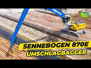 Holzumschlag im Hafen | SENNEBOGEN 870 Umschlagbagger | Produktvideo