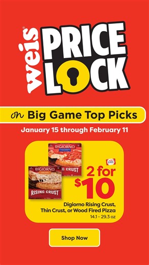 We're locked in on big game top picks. 🏈 Save NOW through February 11 on your game day essentials! Shop Now - https://www.weismarkets.com/flyers/ | Weis Markets