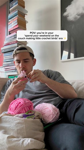 14K views · 438 reactions | Anyone else also in their market prep era? Spent the weekend making some crochet birds (galahs and cockatoos to be exact) from my ‘16 in 1’ Itty Bitty Birds pattern as well as designing a few Pokemon for my patreon How’d you spend your weekend? #crochet #crochetmezaddy #amigurumi #crochetbirds #galah | Crochet me Zaddy | Facebook