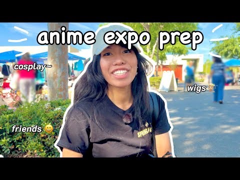 COSPLAY VLOG 🍥 anime expo prep, friends, wigs, & water balloons