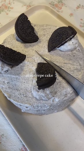 @delightful_____._ | oreo crepe cake 🍴 #baking #Recipe #recetas #dessert #crepes #asmr @endybakes | Instagram