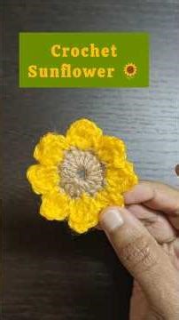 Crochet Sunflower #crochetsunflower #crochet #youtubeshorts