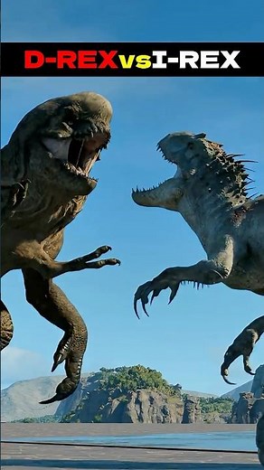 [Too big!] D-Rex vs Indominus Rex! #jurassicworldrebirth