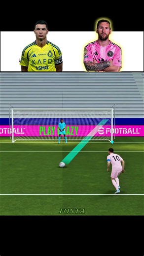 Can You Guess Where Messi & Ronaldo Will Shoot? ⚽🤯 #football