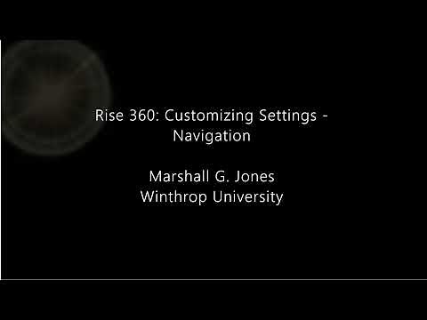 Rise 360 Settings: Editing Navigation Options