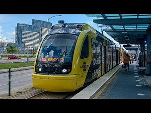 Houston Tx, Houston Metro Buses And Light Rail In Action