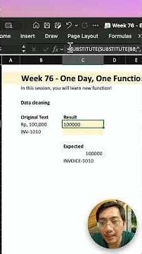 #Clean and #Standardize Text Data in Excel Using VALUE & SUBSTITUTE