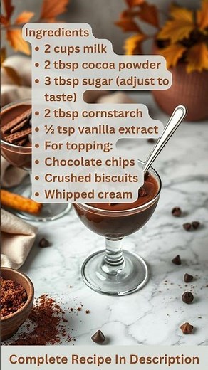 Chocolate Pudding Cups Recipe by What Shall I Cook