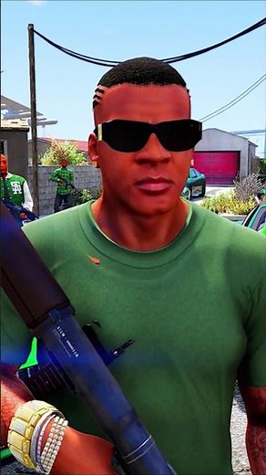 Grove Street neighborhood in GTA V 🔥💚 #GTAV #GTA #shorts