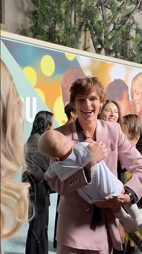 Mason Thames one day will make a great dad! Look at how he is holding that baby!
