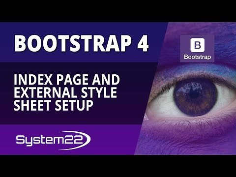 Bootstrap 4 Basics Index Page and External Style Sheet Setup