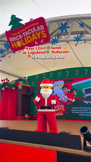 🎅💥LEGO® Santa is in the park! Don’t miss your chance to meet the jolliest brick-built hero of the season! Explore: https://www.legoland.com.my/explore/shows-entertainment/brick-tacular-holidays/ #LEGOLANDMalaysia #Bricktacular2025 #LEGO #LEGOSanta #HolidayVibesMY | LEGOLAND Malaysia