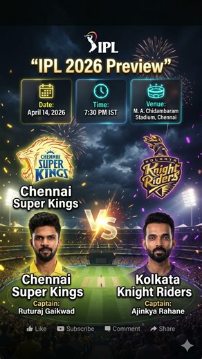 IPL 2026 | 14 APR | CSK vs KKR Match Preview 🔥 | Global 24 Now