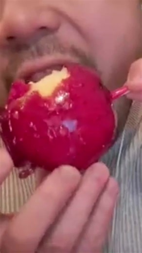 Enjoy ASMR Candy Apple Eating Sounds