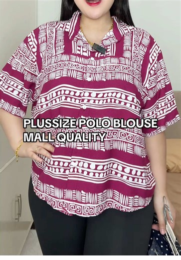 Stylish Plus Size Polo Blouse for Women's Fashion