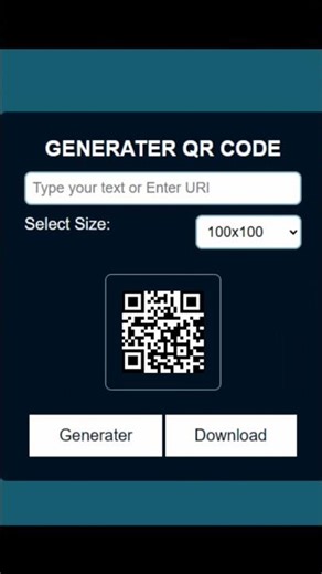Building a QR Code Generator with HTML, CSS, and JS #qrcode #shorts