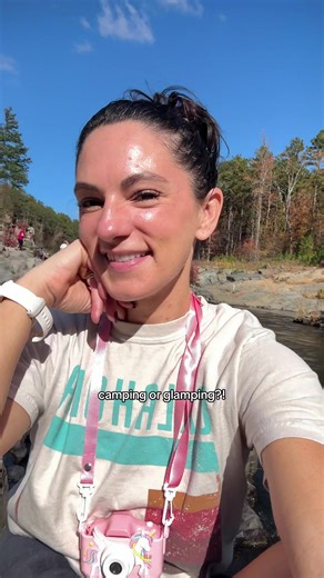 Are you a camper or a glamper?! 🏕️ I grew up camping, but I definitely don’t mind some glamping now and again now. 😅 #glamping #momswhohike #hiking #weekendgetaway