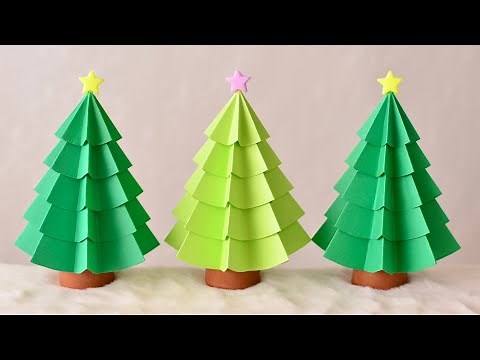 【100均DIY】画用紙で作るクリスマスツリー 🌲 christmastree