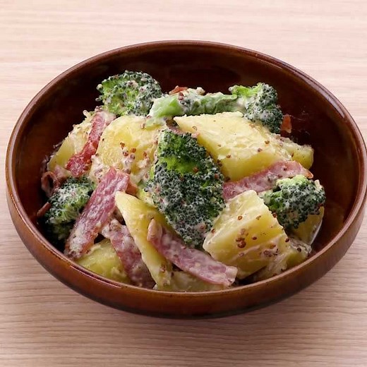 ごろごろ具材で食べ応え満点！ ブロッコリーとじゃがいものマヨサラダのレシピ動画・作り方 | デリッシュキッチン