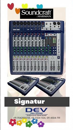 #shorts Soundcraft Signature Series 10 - 12 - 16 - 22 compact analogue mixer