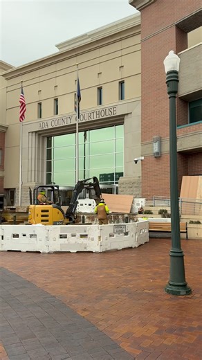 If you’ve driven on Front Street past the Courthouse, you’ve probably seen construction vehicles and equipment. Renovation work is currently underway on the Courthouse's front steps. Both sets of front steps will be closed to pedestrian traffic during construction, but the ramps and side steps will remain open and accessible. The project will be completed in March. | Ada County