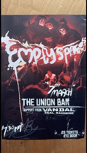 18 reactions · 3 comments | UNION BAR - 7TH MARCH Get down for a big one! Ticket Link Below! https://www.eventbrite.co.uk/e/empty-spaces-vandal-zeal-machine-union-bar-070325-tickets-1245404461269?aff=ebdssbdestsearch&keep_tld=1 | Empty Spaces | Facebook