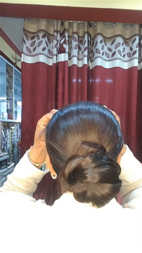 Short Hairstyle Bun # Daily Use # Long Hair # For Silky Hair style 👏