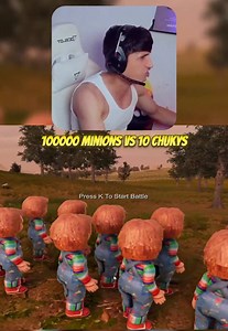 100000 minions vs 10 chukys pelea épica 4k con linkin park de fondo 💀. #epicbattlesimulator2 #clips
