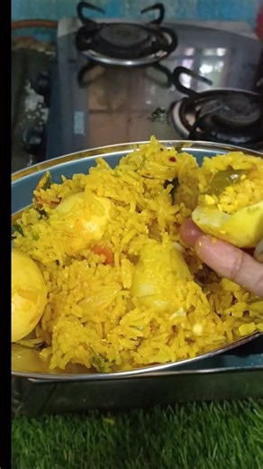 Egg Biryani Recipe 😋#Egg Rice #shortvideo #youtubeshorts #viralshort #cooking #recipe