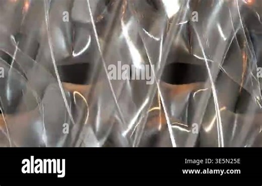 Abstract pattern created by transparent plastic material Stock Video Footage - Alamy