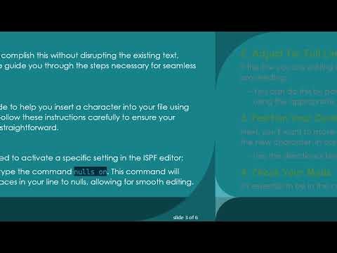 How to Insert a Character in ISPF Edit via TN3270