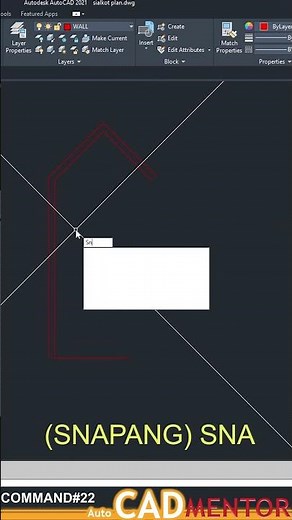 Snapang (SNA) #22 | AutoCAD tutorial for beginners | AutoCAD basics
