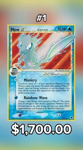 Top 10 Most Valuable Mew Pokémon Cards – #10 to #1 ✨🔮