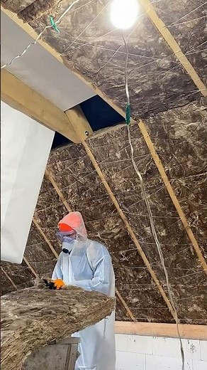 attic insulation installation #diy #construction