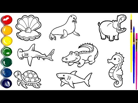 DRAW Amazing Ocean Creatures Like a Pro!🦪🐋🐊🦈🐢